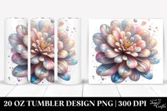 Abstract Zinnia Clipart, High-Res 20 Oz Tumbler Product Image 1