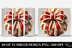 Colorful 3D Christmas Bow 20 Oz Tumbler Product Image 1
