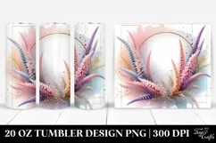 Heather with Watercolor Splash 20 Oz Tumbler Product Image 1