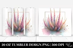 Heather with Watercolor Splash 20 Oz Tumbler Product Image 1