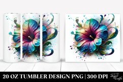 Abstract Petunia, Watercolor | 20 Oz Tumbler Product Image 1