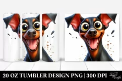 Crazy Looking Doberman Pinscher | 20 Oz Tumbler Product Image 1
