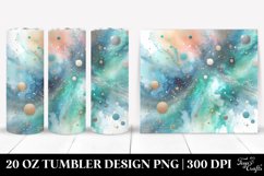 Cyan Watercolor Background | 20 oz Tumbler Product Image 1