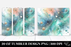 Cyan Watercolor Background | 20 oz Tumbler Product Image 1