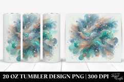 Cyan Watercolor Background | 20 oz Tumbler Product Image 1