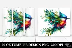 Abstract Watercolor Bird Splashes | 20 Oz Tumbler Product Image 1