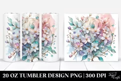 Jasmine Watercolor Splash 20 Oz Tumbler Product Image 1