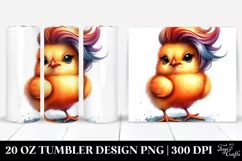 Watercolor Baby Chicken, Model Pose 20 oz Tumbler Product Image 1