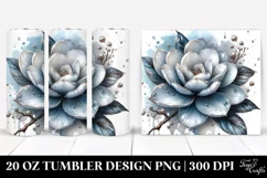 Detailed Gardenia with Metallic Insertions | 20 oz Tumbler Product Image 1