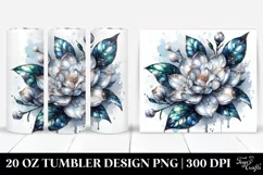 Shiny Gardenia Splash | 20 Oz Tumbler Product Image 1