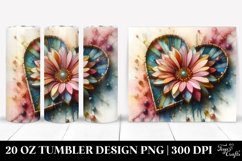 Vibrant Stained Gerbera | 20 oz Tumbler Product Image 1