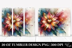 Vibrant Stained Gerbera | 20 oz Tumbler Product Image 1