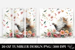 Pastel Cat Tumbling With Spring Petals | 20 Oz Tumbler Product Image 1