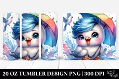 Cute Baby Dove Playing 20 Oz Tumbler Product Image 1