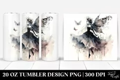 Washed Watercolor Gothic Fairy | 20 oz Tumbler Product Image 1