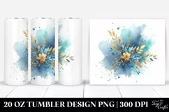 Blueis Watercolor Splash | 20 Oz Tumbler Product Image 1