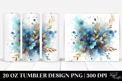 Blueis Watercolor Splash | 20 Oz Tumbler Product Image 1