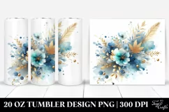 Blueis Watercolor Splash | 20 Oz Tumbler Product Image 1