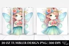 Whimsical Fairy Design, Transparent 20 Oz Tumbler Product Image 1