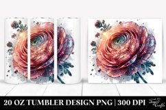 Shiny Ranunculus Splash | 20 Oz Tumbler Product Image 1