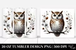 Simple Owl Digital Art | 20 oz Tumbler Product Image 1