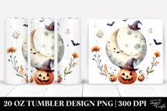 Funny Halloween Moon Clipart 20 Oz Tumbler Product Image 1