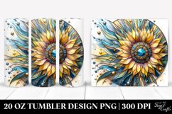 Stained Sunflower,Metalic | 20 Oz Tumbler Product Image 1