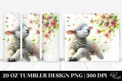 Watercolor Pastel Lamb,Spring | 20 Oz Tumbler Product Image 1