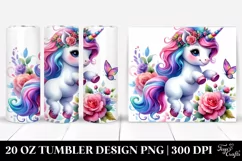 Cute Unicorn Jumping 20 oz Tumbler Product Image 1