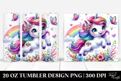 Cute Unicorn Jumping 20 oz Tumbler Product Image 1