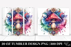 Vibrant Celestial Mushroom Clipart 20 Oz Tumbler Product Image 1
