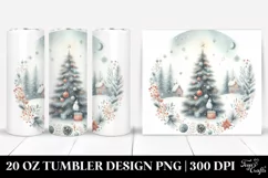 Pastel Christmas Scene 20 Oz Tumbler Product Image 1
