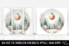 Pastel Christmas Scene 20 Oz Tumbler Product Image 1