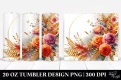 Vibrant Gold Roses Tumbler Product Image 1