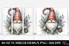 Vintage Gnome Watercolor | 20 oz Tumbler Product Image 1