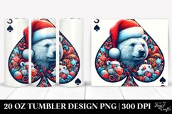 Polar Bear with Santa Hat Clipart Product Image 1