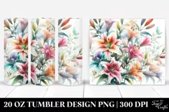 Abstract Colorful Lily Design | 20 oz Tumbler Product Image 1