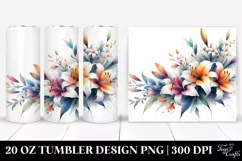 Abstract Colorful Lily Design | 20 oz Tumbler Product Image 1
