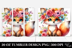 Cute Colorful Fox 20 Oz Tumbler Product Image 1