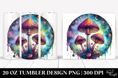 Vibrant Celestial Mushroom Clipart 20 Oz Tumbler Product Image 1