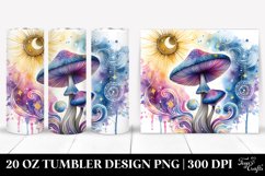 Vibrant Celestial Mushroom Clipart 20 Oz Tumbler Product Image 1