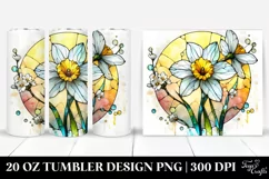 Round Watercolor Splash Floral Tumbler Product Image 1