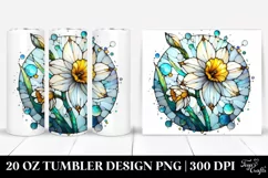 Round Watercolor Splash Floral Tumbler Product Image 1