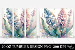 Glossy Hyacinth Watercolor Splash 20 Oz Tumbler Product Image 1