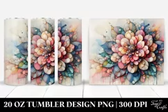 Pastel Zinnia, Abstract 20 Oz Tumbler Product Image 1