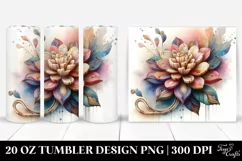 Pastel Zinnia, Abstract 20 Oz Tumbler Product Image 1
