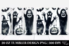 Washed Watercolor Vintage Monster Tumbler Product Image 1