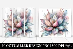Magnolia Watercolor Splash 20 Oz Tumbler Product Image 1
