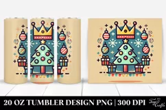 Colorful Flat Crown Design 20 Oz Tumbler Product Image 1