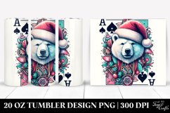 Polar Bear with Santa Hat Clipart Product Image 1